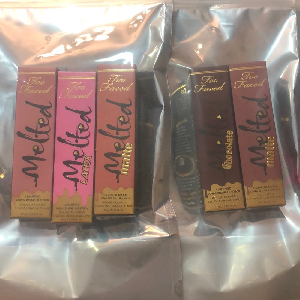 Too faced melted and essentials lip colors